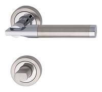 Marc Hesi Poignée de Thor avec rosace WC, laiton chromé/Inox, 1910.16 W.219.m