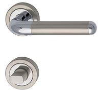 Marc Hesi Poignée de Zeus avec rosace WC, laiton chromé/Inox, 1710.16 W.219.m