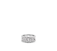 Marc Jacobs - Bague en Argent Monogramme et Cristaux - Femme - Accessoires - Gris - Taille: M