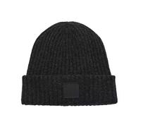 Marc Jacobs - Bonnet en Laine Côtelée Foncée avec Logo - unisex - Accessoires - Gris - Taille: ONE Size