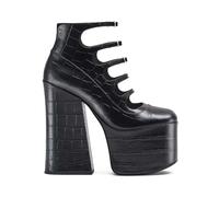 Marc Jacobs - Bottines Kiki à Imprimé Croco - Femme - Chaussures - Noir - Taille: 40 EU