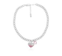 Marc Jacobs - Heart Balloon Pave Necklace - Femme - Accessoires - Gris - Taille: ONE Size