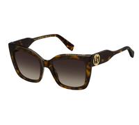 Marc Jacobs Femme MARC 811/S 086/HA Lunettes de soleil Acétate Havane Marron Carré Normale Ombré