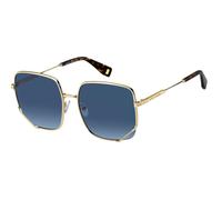 Marc Jacobs Femme Marc Jacobs MJ 1008/S 06J/GB Lunettes de soleil Métal Or Bleu Carré Ombré