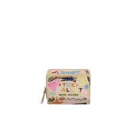 Marc Jacobs - Le portefeuille compact mini Punk Scribble - Femme - Accessoires - Beige - Taille: ONE Size