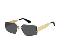 Marc Jacobs - Lunettes de soleil Or Noir/Gris - unisex - Accessoires - Jaune - Taille: 59 MM