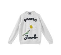 Marc Jacobs - Marc Is Joy Jacquard Crewneck - Femme - Pulls - Blanc - Taille: 42 FR