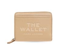 Marc Jacobs - Mini Portefeuille Compact en Cuir - Femme - Accessoires - Beige - Taille: ONE Size