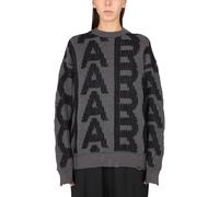 Marc Jacobs - Monogram Distressed Sweater - Femme - Pulls - Gris - Taille: 40 FR