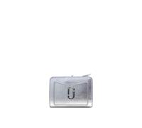 Marc Jacobs - Portefeuille Mini Compact Métallisé - Femme - Accessoires - Gris - Taille: ONE Size