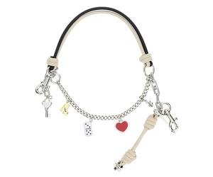 MARC JACOBS THE MINI ICON CHAIN CHARM BLACK/CLOUD WHITE