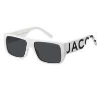Marc Jacobs Unisex MARC LOGO 096/S CCP/IR Lunettes de soleil Injecté Blanc Gris Carré
