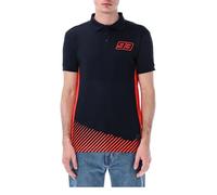 Polo Technical 93 Marc Marquez and Stripes Moto GP Bleu/Rouge Homme (FR/ES, Alpha/Lettres, S, Taille Normale, Taille Normale, Bleu)