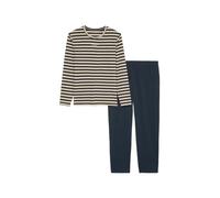 Marc O´Polo Mix&Match Ensemble Pyjama Long, Beige/Blanc/Bleu Marine, S Homme