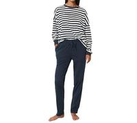 Marc O´Polo Mix&Match Ensemble Pyjama Long, Bleu Marine/Blanc, L Femme