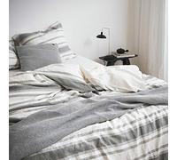 Marc O Polo Parure de lit Osi Grey - 1 housse de couette 200 x 200 cm + 2 taies d'oreiller 80 x 80 cm