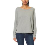 Marc OߴPolo Denim Femmes t-Shirt Long en Coton Biologique à col Bateau, Gris (Stone Melange), XXS
