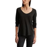 Marc OߴPolo Denim Femmes t-Shirt Long en Coton Biologique à col en V, Noir (Black), XS