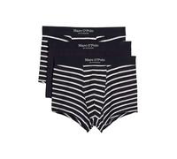 Marc O'Polo Essentials Lot de 3 boxers pour homme Noir/rayures noires Taille M