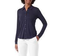 Marc OߴPolo femmes blouse en jersey avec élasthanne col Kent, Bleu (Manic Midnight), L