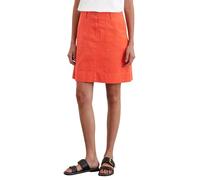 Marc OߴPolo Femmes Mini-Jupe en Coton et Lin mélangés Tailored fit, Rouge (Burnt Red), 38
