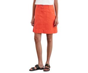 Marc OߴPolo femmes mini-jupe en coton et lin mélangés tailored fit, Rouge (Burnt Red), 38