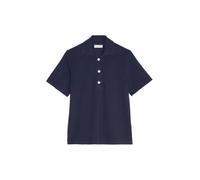 Marc OߴPolo Femmes Polo à Manches Courtes en Coton Biologique Regular fit, Bleu (Cloudless Night), S