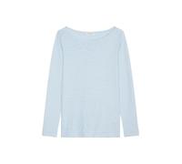 Marc OߴPolo Femmes t-Shirt à Manches Longues en Coton Biologique avec Encolure sous-Marine, Bleu (Smooth Sky), XS