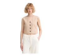 Marc O'Polo - Gilet en lin mélangé - Femme - Vestes - Beige - Taille: 38 FR