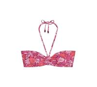 Marc O'Polo Haut de Bikini Triangle pour Femme Abstract Leaf, Imprimé Feuille Abstraite Raspberry Coulisleaf, XL
