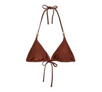 Marc O'Polo Haut de Bikini Triangle Shiny pour Femme, Breezy Leaf Cappuccino, L