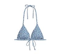 Marc O'Polo Haut de Bikini Triangle Shiny pour Femme, Imprimé Bleu Coronet Brillant, S