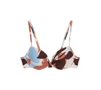 Marc O'Polo Hauts de bikini ' Breezy Leaf ' bleu clair / marron / orange foncé, Taille 75
