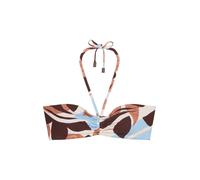 Marc O'Polo Hauts de bikini ' Breezy Leaf ' crème / bleu clair / brun foncé / rouge orangé, Taille 90