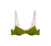 Marc O'Polo Hauts de bikini ' Contrast Binding ' vert / kaki / blanc cassé, Taille 85