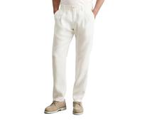 Marc OߴPolo Hommes Pantalon en Lin Ceinture élastique Long, Blanc (Egg White), W34/L32