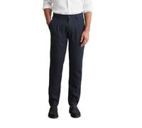 Marc OߴPolo hommes pantalon en lin ceinture élastique long, Bleu (Dark Navy), W33/L32