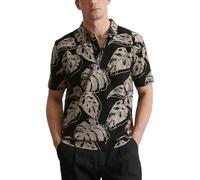 Marc OߴPolo Hommes Polo à Manches Courtes en Coton Bio à l’imprimé Allover, Multicolore (Multi/Black), 3XL