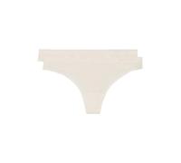 Marc O'Polo Lot de 2 strings pour femme - Second Skin - Coton blanc - Taille S