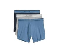 Marc O'Polo Lot de 3 boxers longs en modal pour homme - Mélange de coton et modal - Élastiques - Respirants - Doux - Indéformables - Logo - Taille, Boxer long en modal Darknavy gris chiné/bleu, XXL