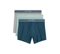 Marc O'Polo Lot de 3 boxers longs en modal pour homme - Mélange de coton et modal - Élastiques - Respirants - Doux - Indéformables - Logo - Taille, Boxer long modal gris chiné/gris anthracite/bleu, S