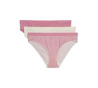 Marc O'Polo Lot de 3 slips pour femme, Polignac/coton blanc imprimé, L