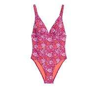 Marc O'Polo Maillot de Bain pour Femme Abstract Leaf, Imprimé Feuille Abstraite Raspberry Coulisleaf, M