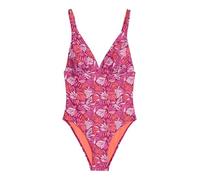 Marc O'Polo Maillot de Bain pour Femme Abstract Leaf, Imprimé Feuille Abstraite Raspberry Coulisleaf, S
