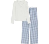 Marc O'Polo Pyjama bleu clair / blanc cassé, Taille XS