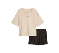 Marc O'Polo Pyjama ' Mix N Match ' beige / brun foncé / noir, Taille XS