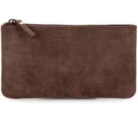 Marc Peter Austin Trousse à crayons vintage en cuir avec fermeture éclair YKK, grande capacité, grande capacité, marron foncé, Federmappe, Organiseur de poche