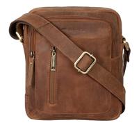 Marc Peter Jerome Sac en cuir pour homme - Parfait pour les voyages et le quotidien - Petit sac messager vintage pour iPad 9,7" - Sac bandoulière moderne pour homme en cuir véritable, Braun Hunter