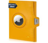 Marc Peter® Jupiter Airtag Portefeuille en cuir véritable avec compartiment à monnaie - Petit portefeuille Airtag pour homme avec RFID - Mini portefeuille Apple Airtag pour hommes - Étui pour cartes