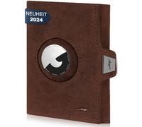Marc Peter® Jupiter Airtag Portefeuille en cuir véritable avec compartiment pour pièces de monnaie, petit portefeuille pour homme, avec RFID, compatible Apple Airtag, étui pour cartes de crédit, peut